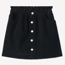 Rok van ribfluweel met decoratieve knopen meisjes