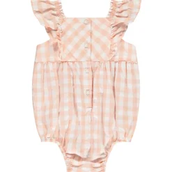 Romper met vichy-ruitjes en walvisapplicatie meisjes