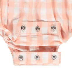 Romper met vichy-ruitjes en walvisapplicatie meisjes