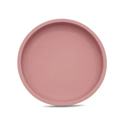 Rond siliconen bord Dusty rose