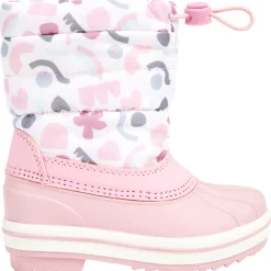 Roze arty après-ski met trekkoord voor babymeisjes