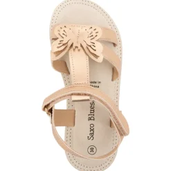 Roze en gouden open sandalen met vlinder patch meisjes