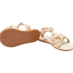 Roze en gouden open sandalen met vlinder patch meisjes