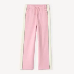 Roze meisjes joggingbroek met contrasterende banden