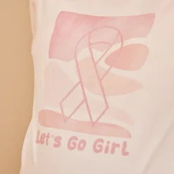 Roze oktober print T-shirt voor dames