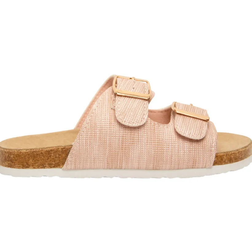Roze sandalen met dubbele gespen meisjes