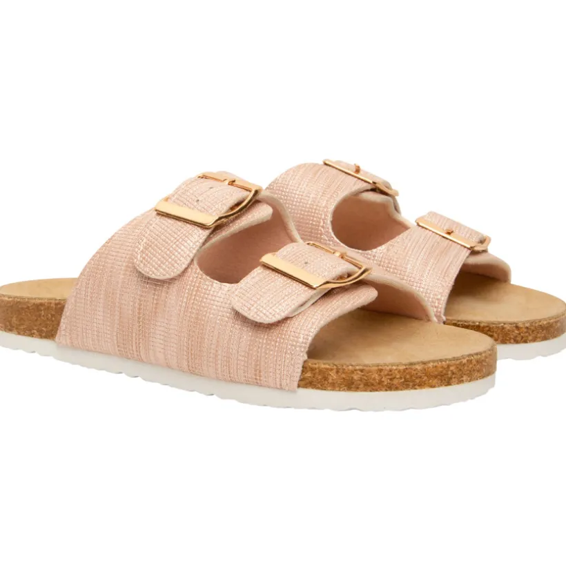 Roze sandalen met dubbele gespen meisjes