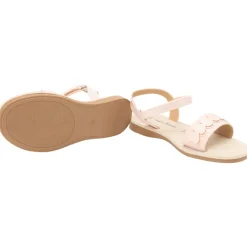 Roze sandalen met velcro en hartjespatch meisjes