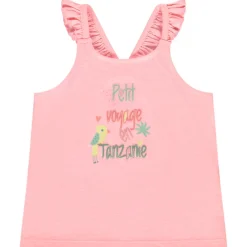 Ruches T-shirt met puff print Tanzanie meisjes