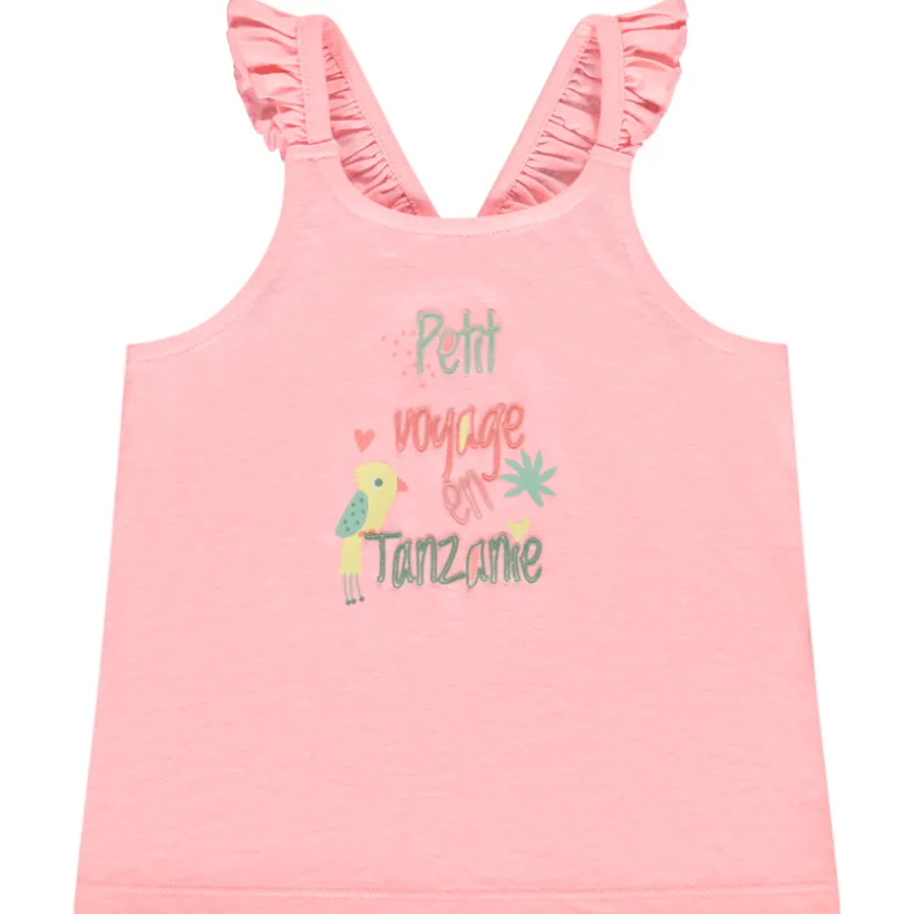 Ruches T-shirt met puff print Tanzanie meisjes