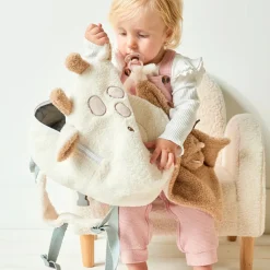 Rugzak - Giraf Teddy peluche - ecru