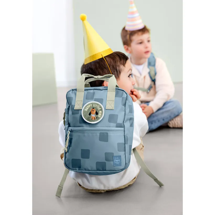 Rugzak kinderen Mini vierkant Pattern Party Blue