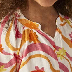Ruimvallende jumpsuit met zakken en fantasieprint meisjes