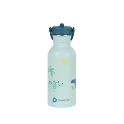 RVS drinkfles met rietje Dino Rigolo - 500 ml