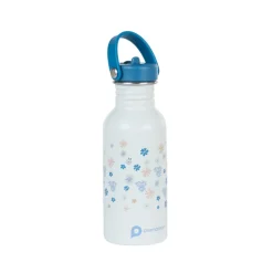 RVS drinkfles met rietje Tiny Flowers - 500 ml