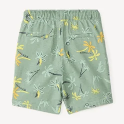 Safari-print bermuda van stof voor babyjongens