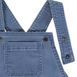 Salopette korte effen in denim voor baby jongen