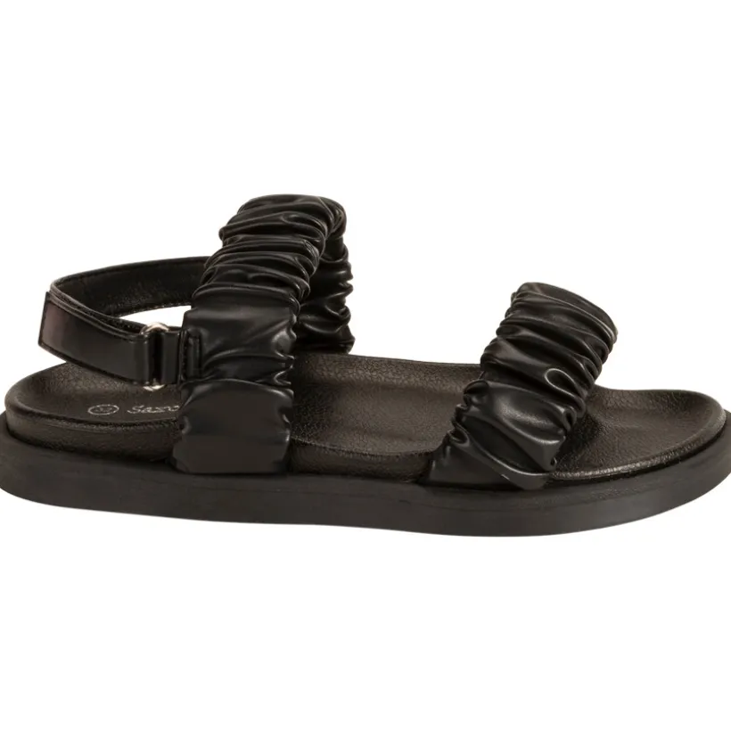 Sandalen in kunstleer met brede plooien meisjes