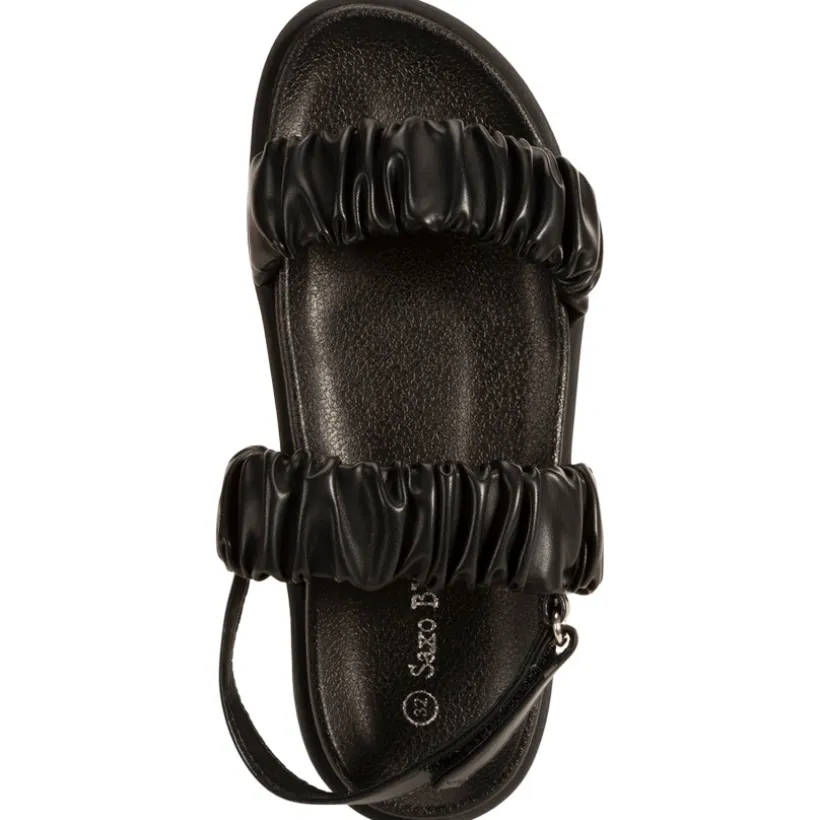 Sandalen in kunstleer met brede plooien meisjes