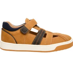 Sandalen in leder effect met velcro voor jongen