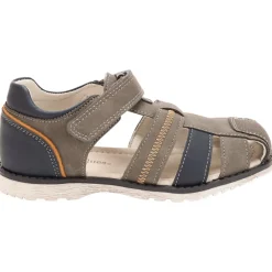 Sandalen leder effect met scratch jongens