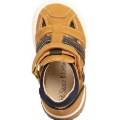 Sandalen leder effect met scratch jongens