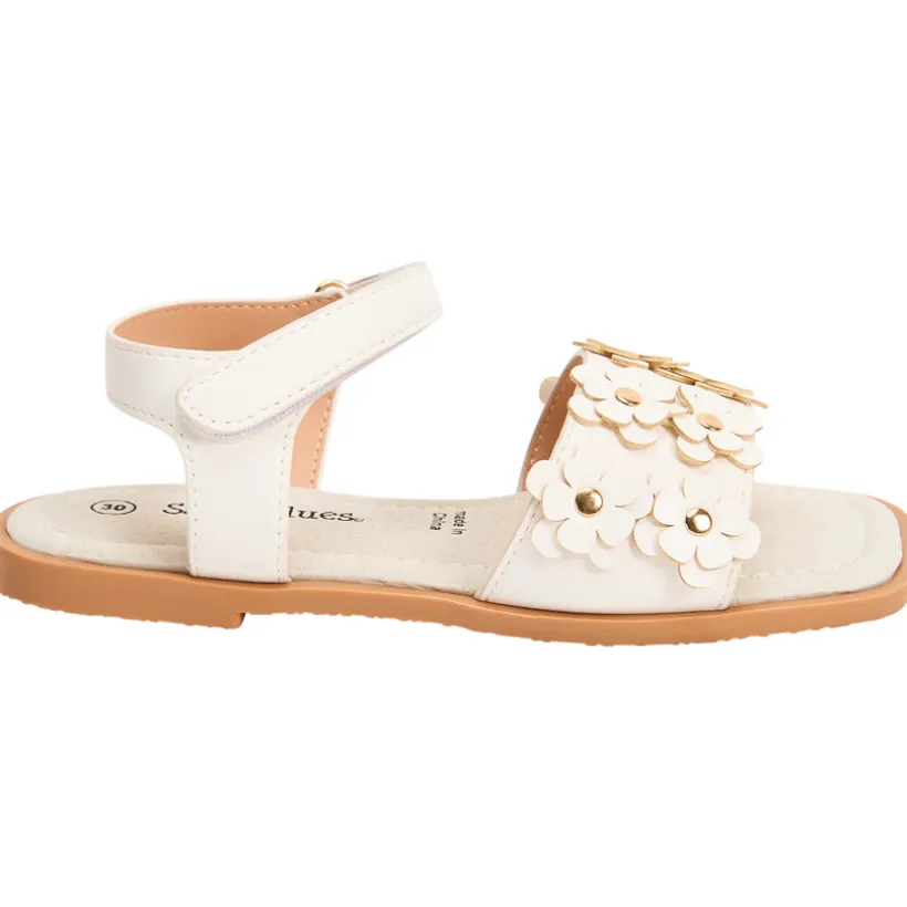 Sandalen met 3D bloemen en studs meisjes