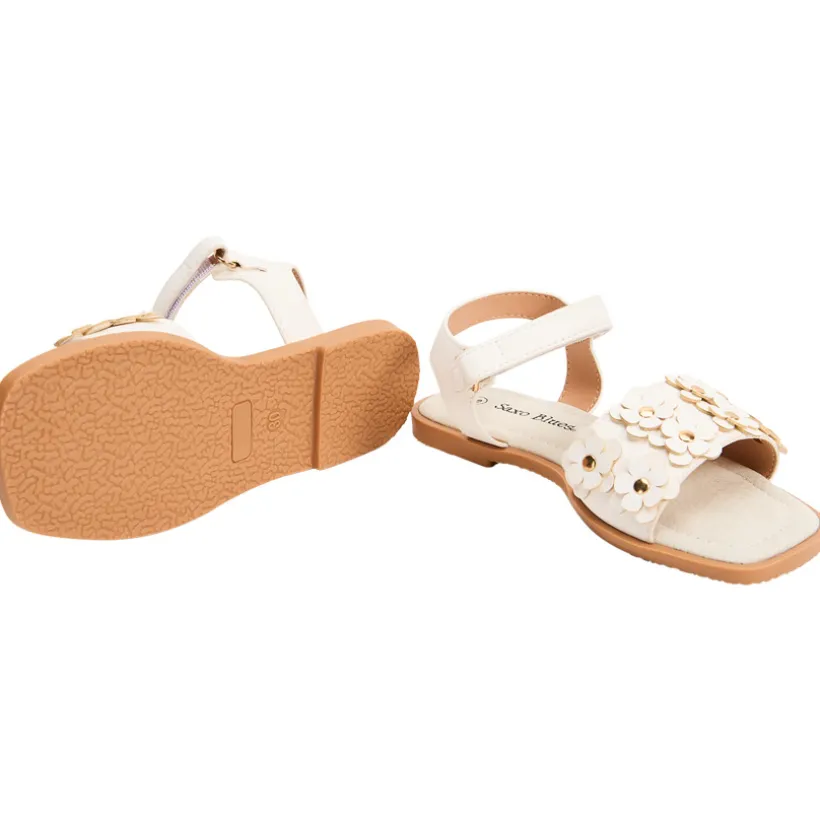 Sandalen met 3D bloemen en studs meisjes