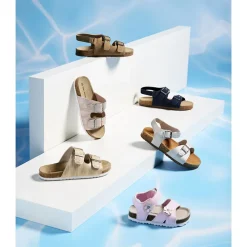 Sandalen met dubbele gespen en klittenbandsluiting jongens