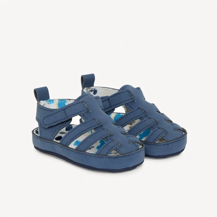 Sandalen met klittenband en bedrukte voering voor babyjongen