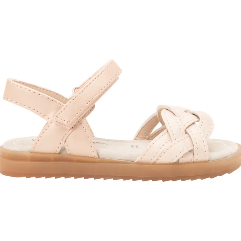 Sandalen met klittenband en gevlochten bandjes meisjes