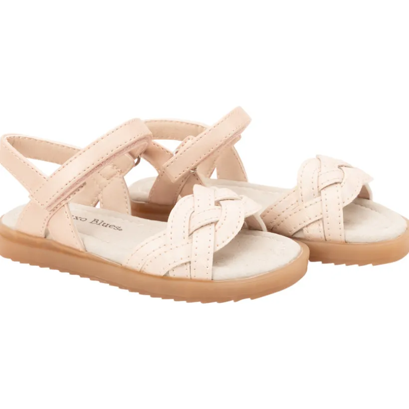 Sandalen met klittenband en gevlochten bandjes meisjes