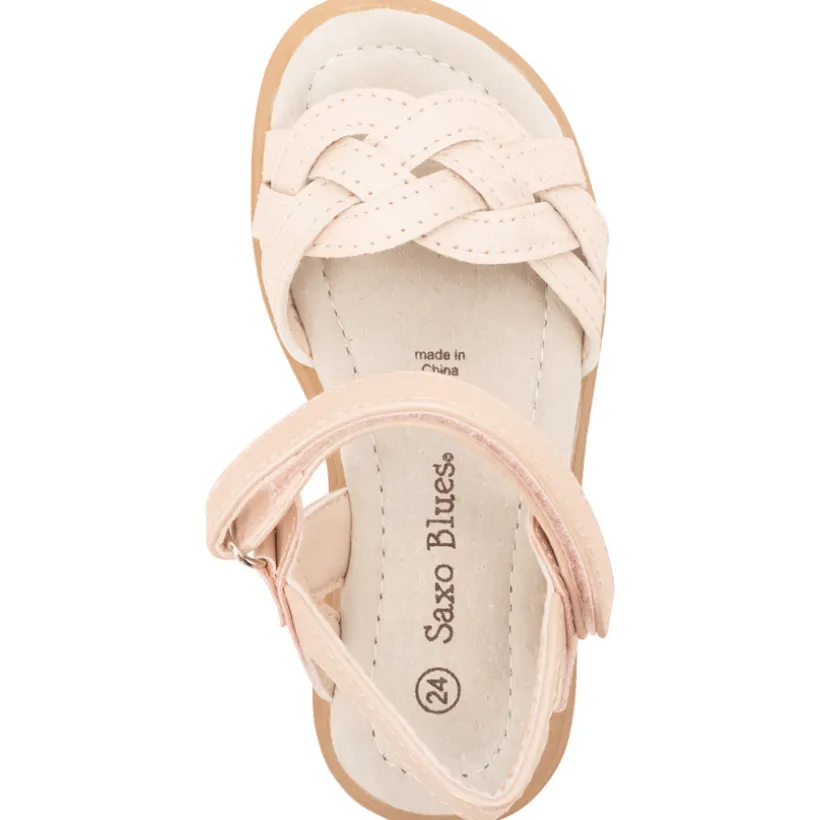 Sandalen met klittenband en gevlochten bandjes meisjes
