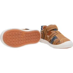 Sandalen met leder effect en klittenband jongens
