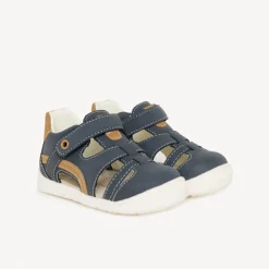 Sandalen met velcro en contrasterende inzetstukken voor baby jongen