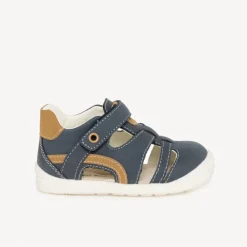 Sandalen met velcro en contrasterende inzetstukken voor baby jongen