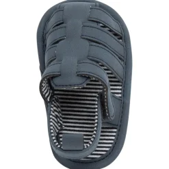 Sandalen met velcro en gestreepte voering voor babyjongen