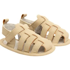 Sandalen met velcro en gestreepte voering voor baby's