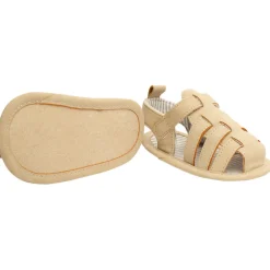 Sandalen met velcro en gestreepte voering voor baby's