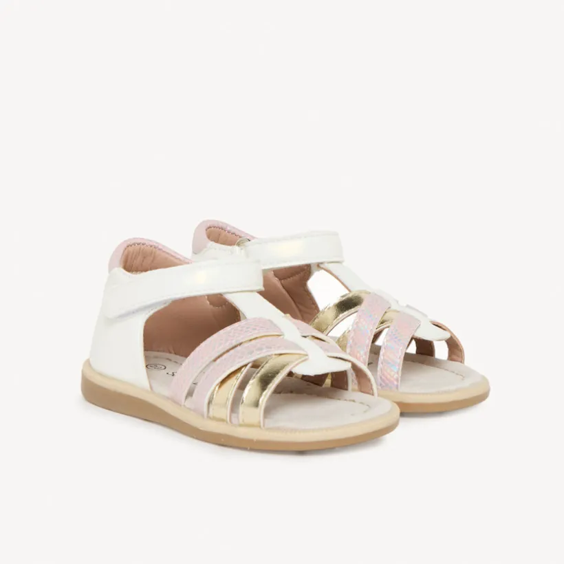Sandalen met velcro en kruisbandjes meisjes