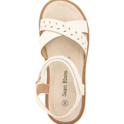 Sandalen met velcro en opengewerkte band meisjes