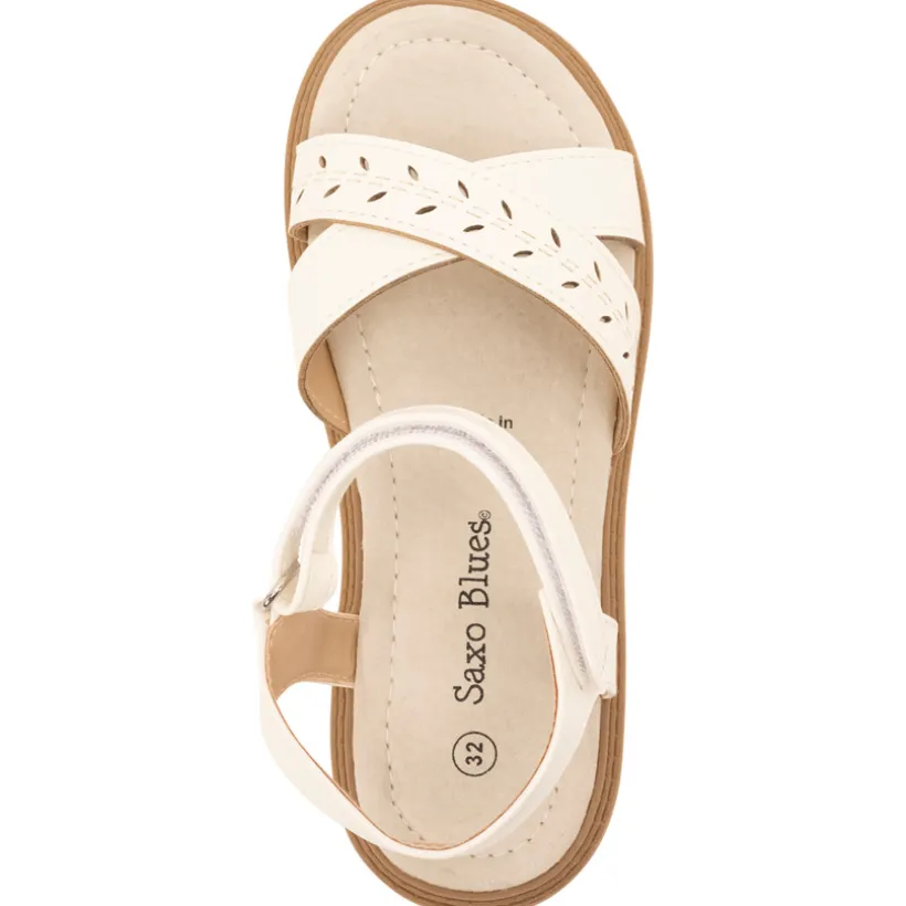Sandalen met velcro en opengewerkte band meisjes