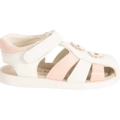Sandalen tweekleurig met bloemen voor baby meisje