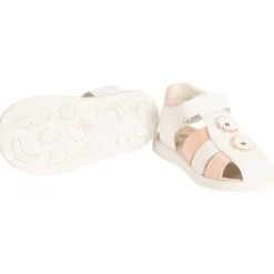 Sandalen tweekleurig met bloemen voor baby meisje