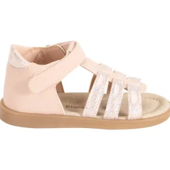 Sandalen velcro met iriserende fantasiebandjes voor baby meisjes