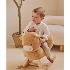 Schommeldier Koe Fluffy Beige