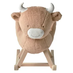Schommeldier Koe Fluffy Beige