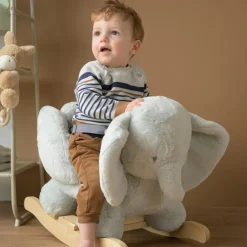 Schommeldier Olifant Donkergroen