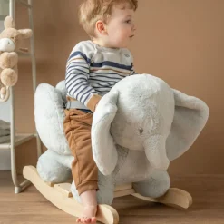 Schommeldier Olifant Donkergroen