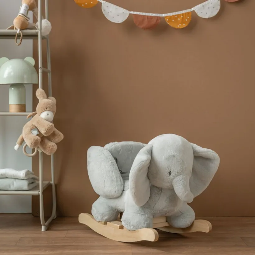 Schommeldier Olifant Donkergroen